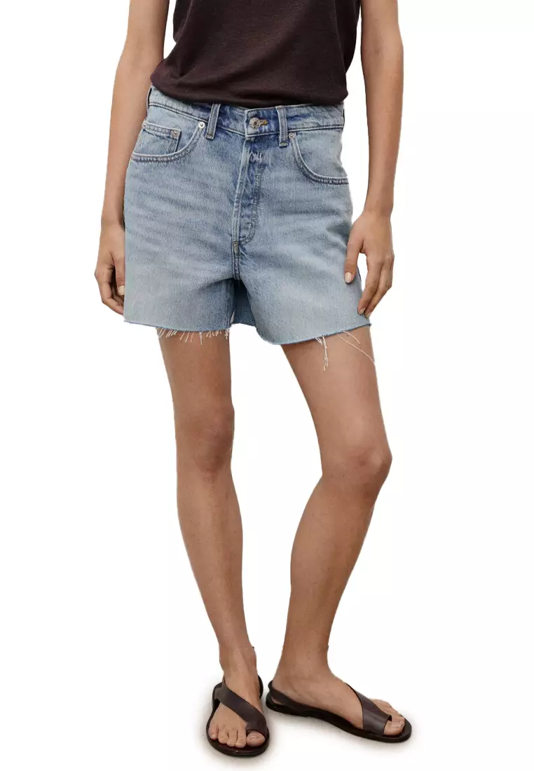 Buy Mango Frayed Hem Denim Shorts 2025 Online ZALORA