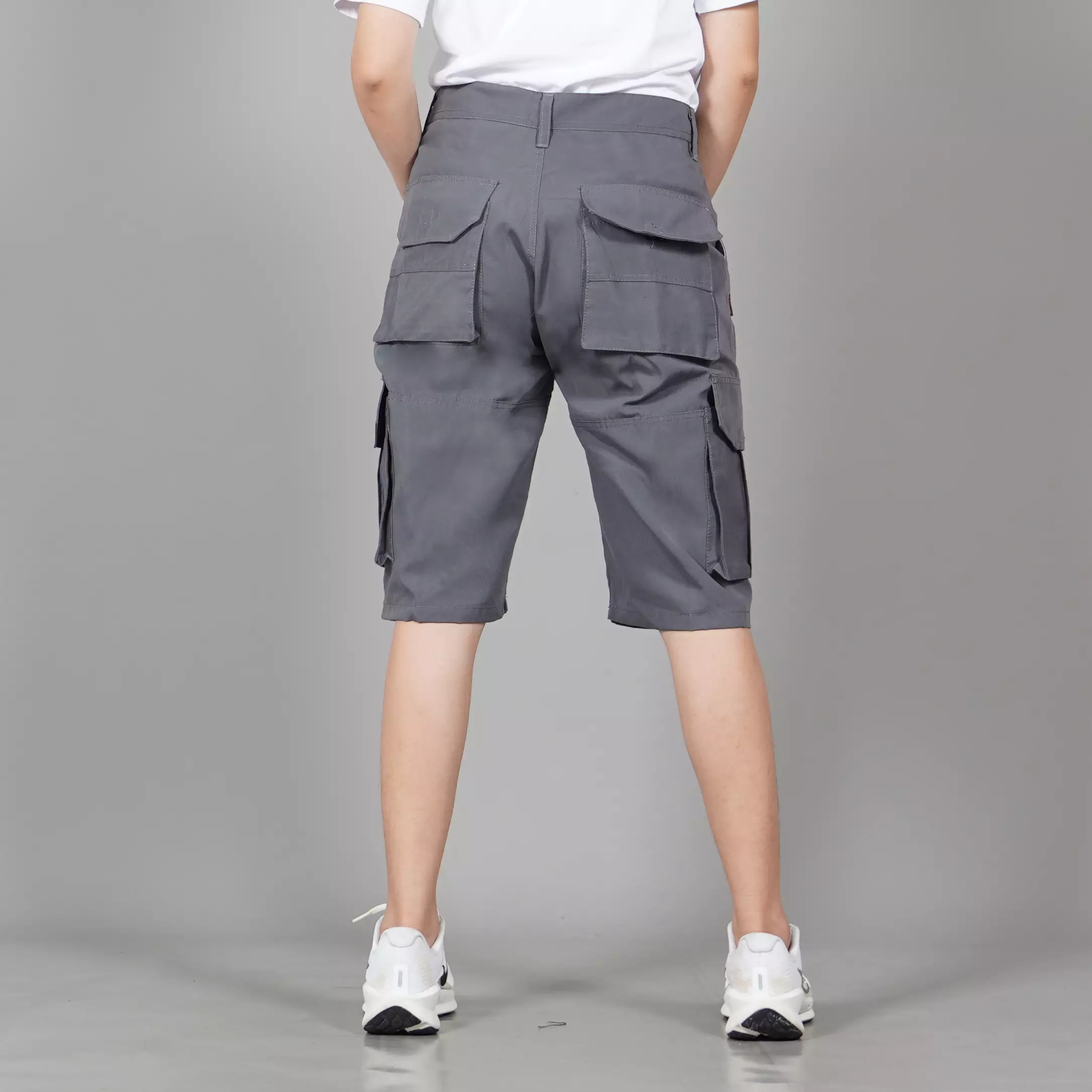  CHARLEY Celana Cargo Pendek Wanita Cargo Pants Wanita - ABU