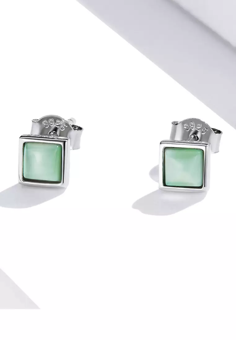 Solid 925 Sterling Silver Clarity in Ocado Stud Earrings