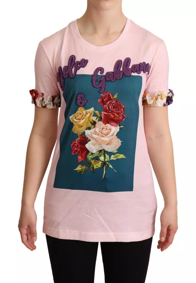 dolce and gabbana pink t shirt