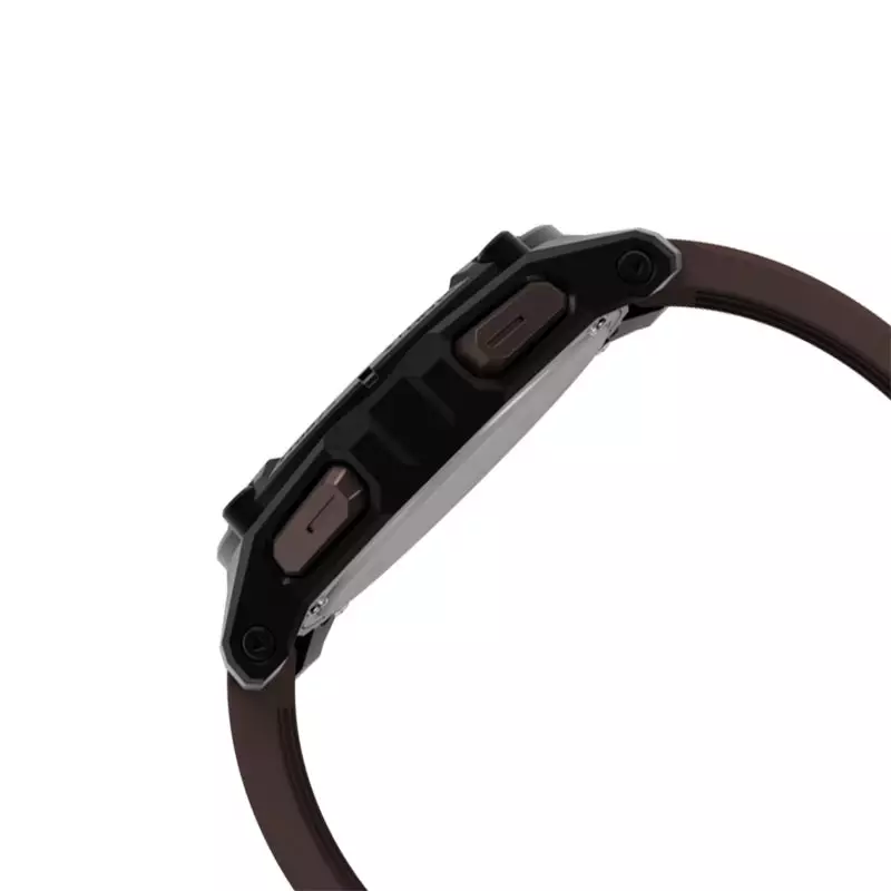 Jam Tangan Pria Timex Expedition TW4B33800 Ridge Solar Digital Dial Brown Silicone Strap