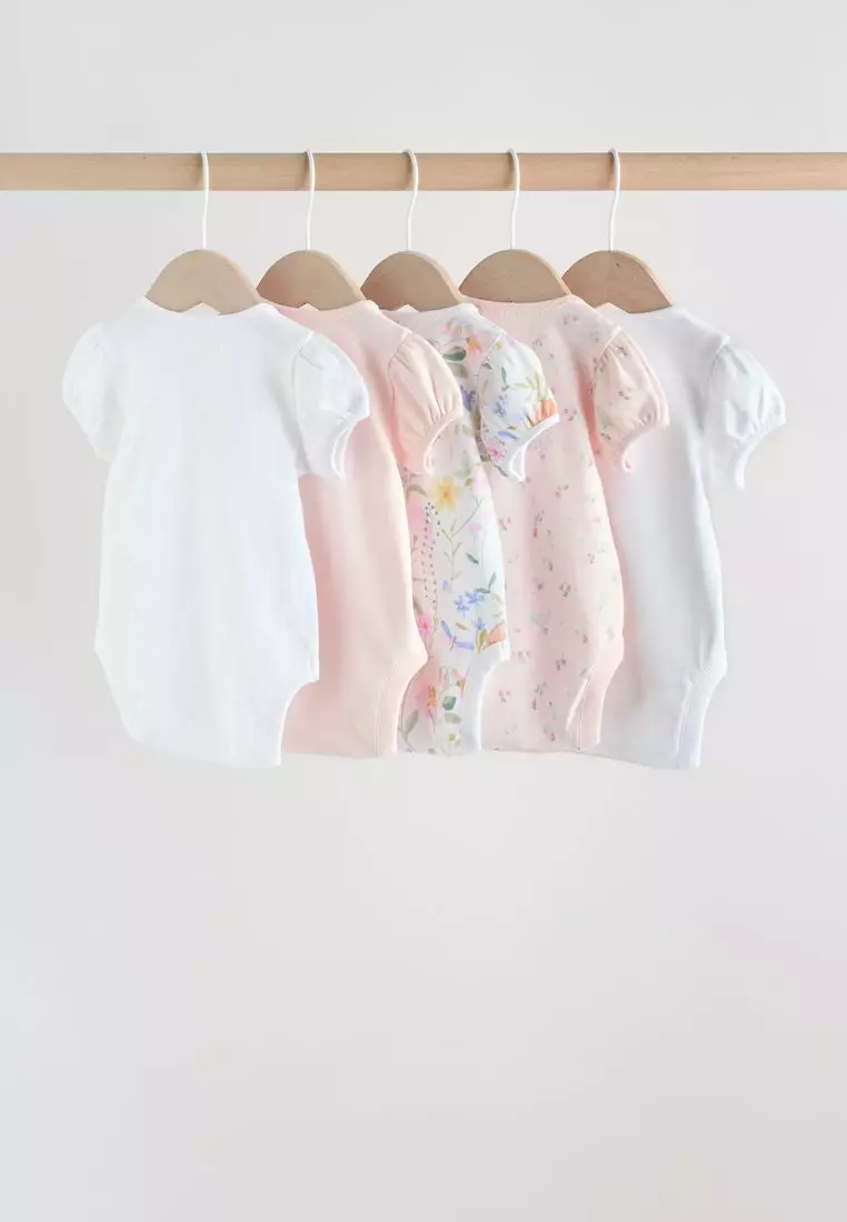 Short Sleeve Baby Bodysuits 5 Pack