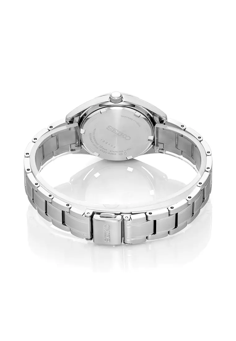 Seiko Quartz Classic Ladies Pink Dial Silver Stainless Steel Bracelet Women’s Watch - SUR529P1