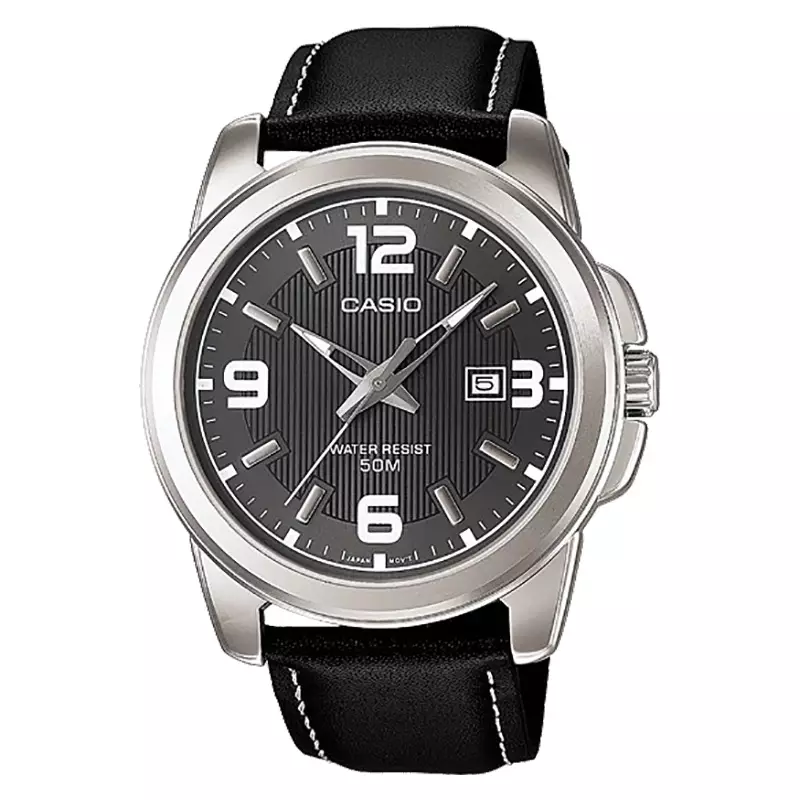 Jam Tangan Pria Analog Casio Standard MTP-1314L-8AVDF MTP1314 MTP-1314L Enticer Black Leather Band