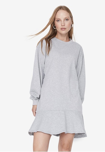 Trendyol grey Knitted Mini Dress 2F33DAA0EB4E26GS_1
