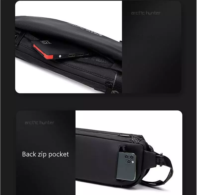 Arctic Hunter YB00047 Tas Selempang Pria WaistBag Pria Sling Bag Pria - BLACK