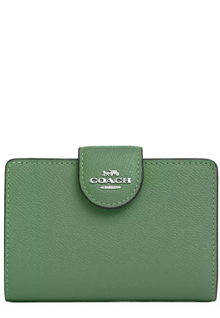 Green coach wallet best sale