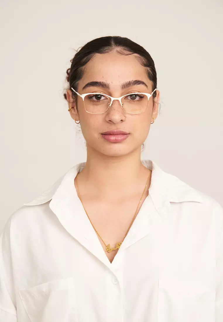 SS1941 (C5-White & Gold) Anti-Radiation Computer Eyeglasses for Women