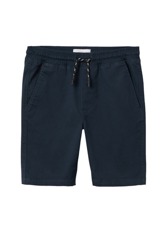 MANGO KIDS blue Cotton Shorts With Drawstring C06BFKAA1E6282GS_1