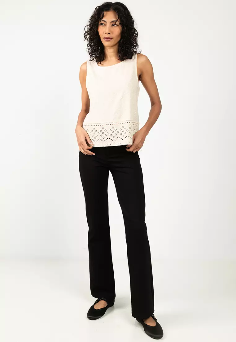 Sleeveless Mix Jersey Top