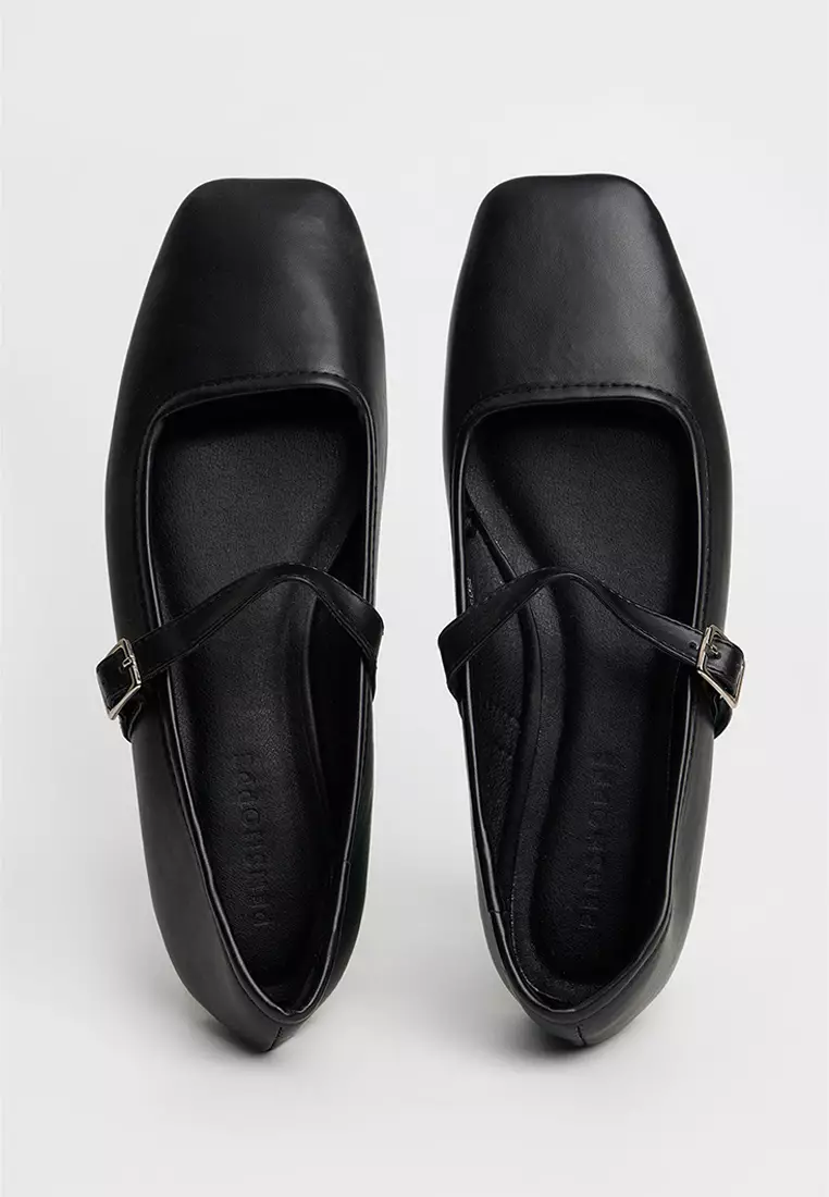 Discount on Penshoppe  shoes - SKU: Women's Smooth Leather Doll Shoes with Rubber Sole