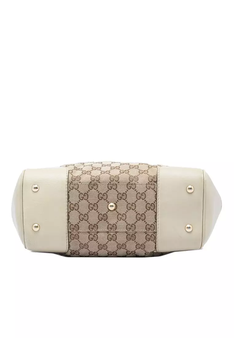 Pre-Loved Gucci Gg Canvas Web Mayfair Tote
