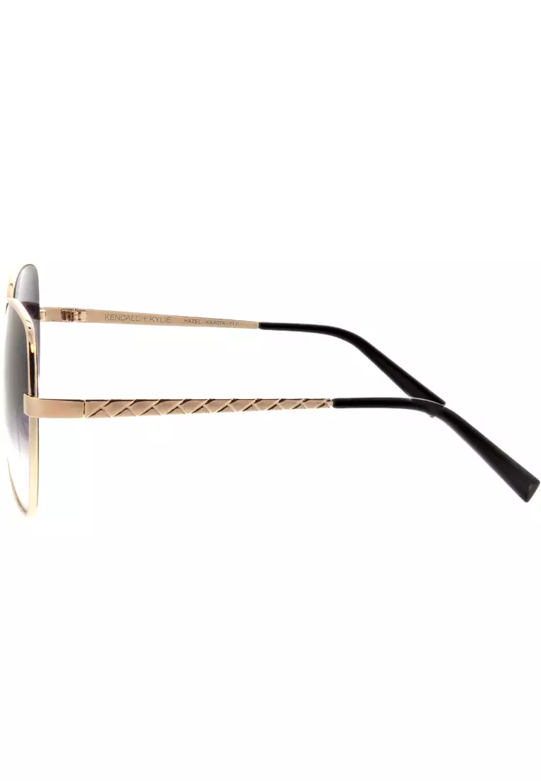 Kendall + Kylie Gold Metal Angular Butterfly Hazel Sunglasses