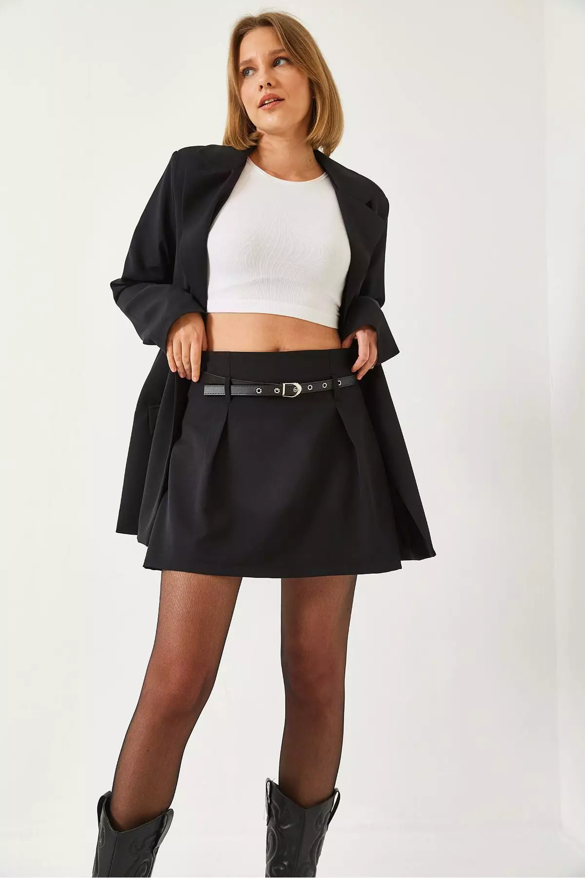 Women's Skirt Jacket Top And Bottom Set Mbms055 60501055