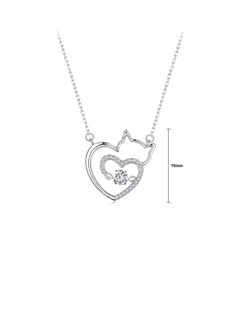 Buy Glamorousky 925 Sterling Silver Fashion Cute Hollow Cat