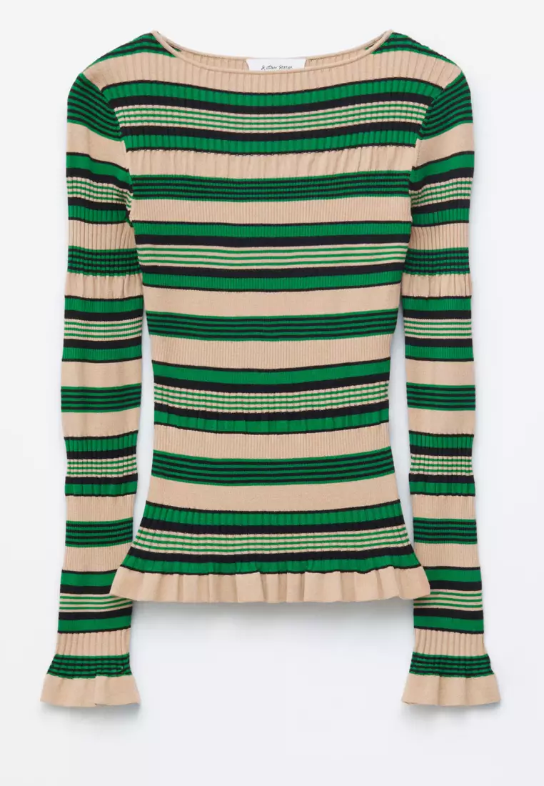 Long-Sleeve Ribbed Top