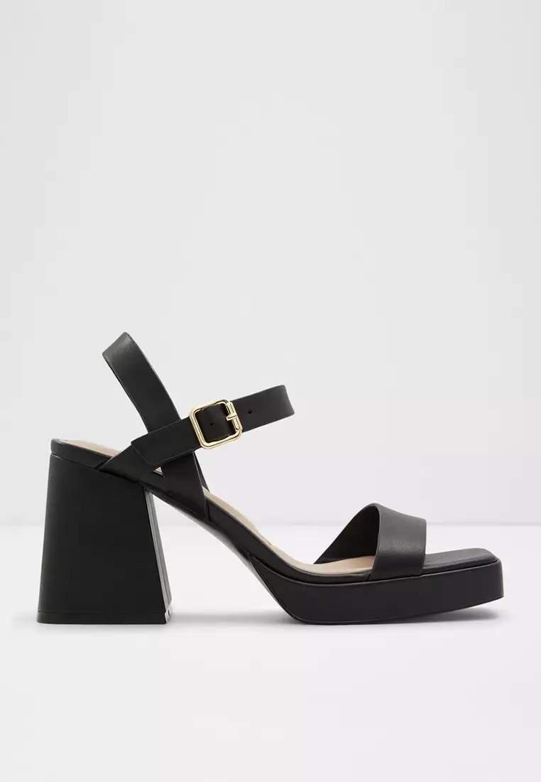 Aldo black clearance heeled sandals