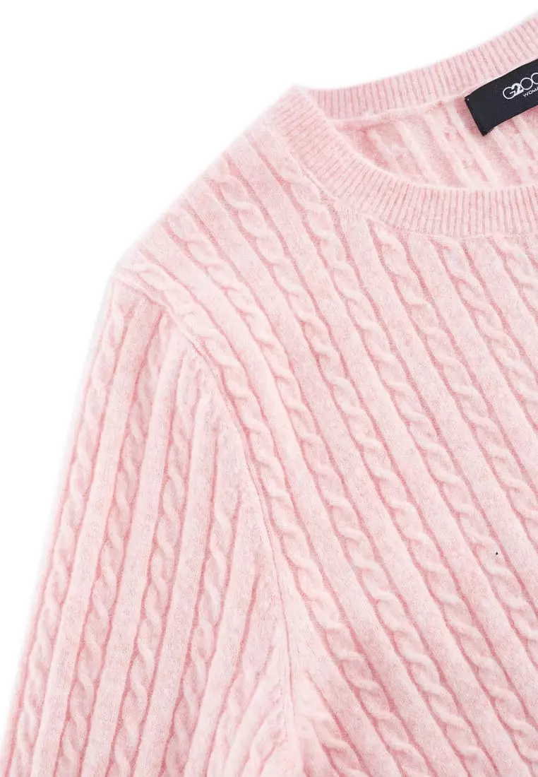 G2000 Cable Cropped Cardigan