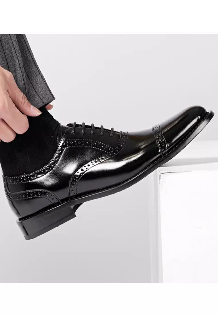 Brogue Leather Cap Toe Business Shoes MK5011-4