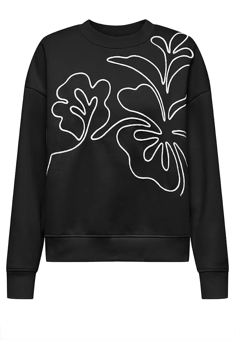 Long Sleeve Embroidered Sweatshirt