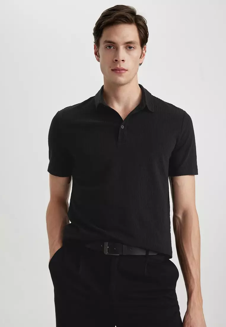 Slim Fit Cotton Short Sleeve Polo T-Shirt