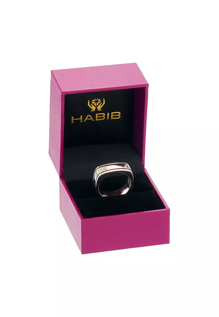 HABIB Diamond Men's Ring in 925 Silver Palladium 270721024(PLD)