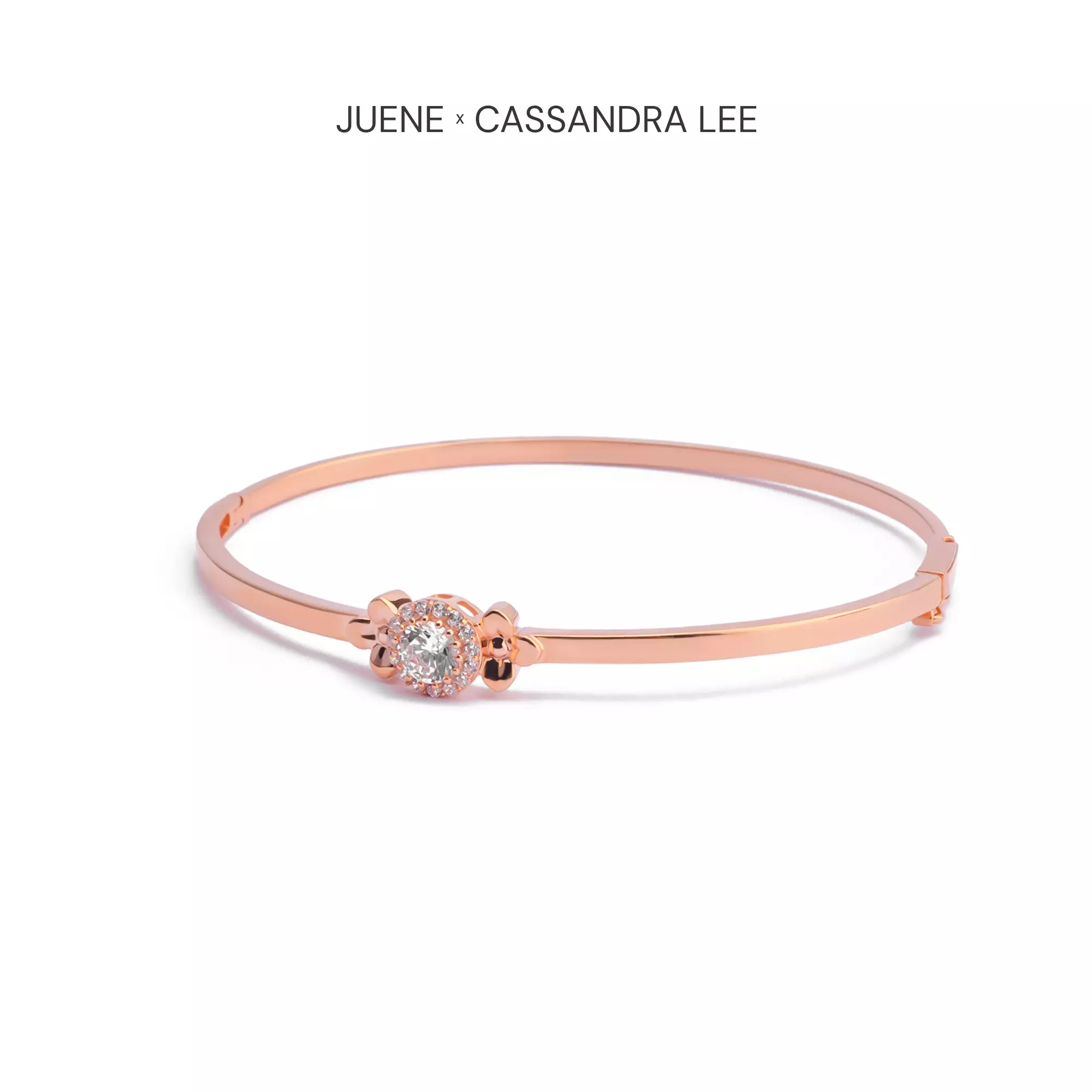 Gelang Emas 7k - Dawn Gold Bangle - With Love Collection - Cassandra Lee x Juene Jewelry