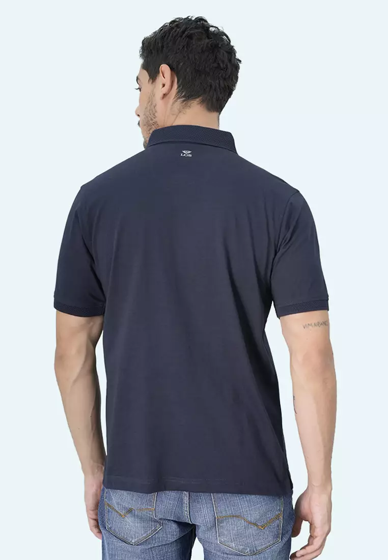 LGS - Kaos Polo Casual Pria - Lengan Pendek - Kerah Wangky - Warna Navy - Reguler Fit - CWS.225.U3394.01.C
