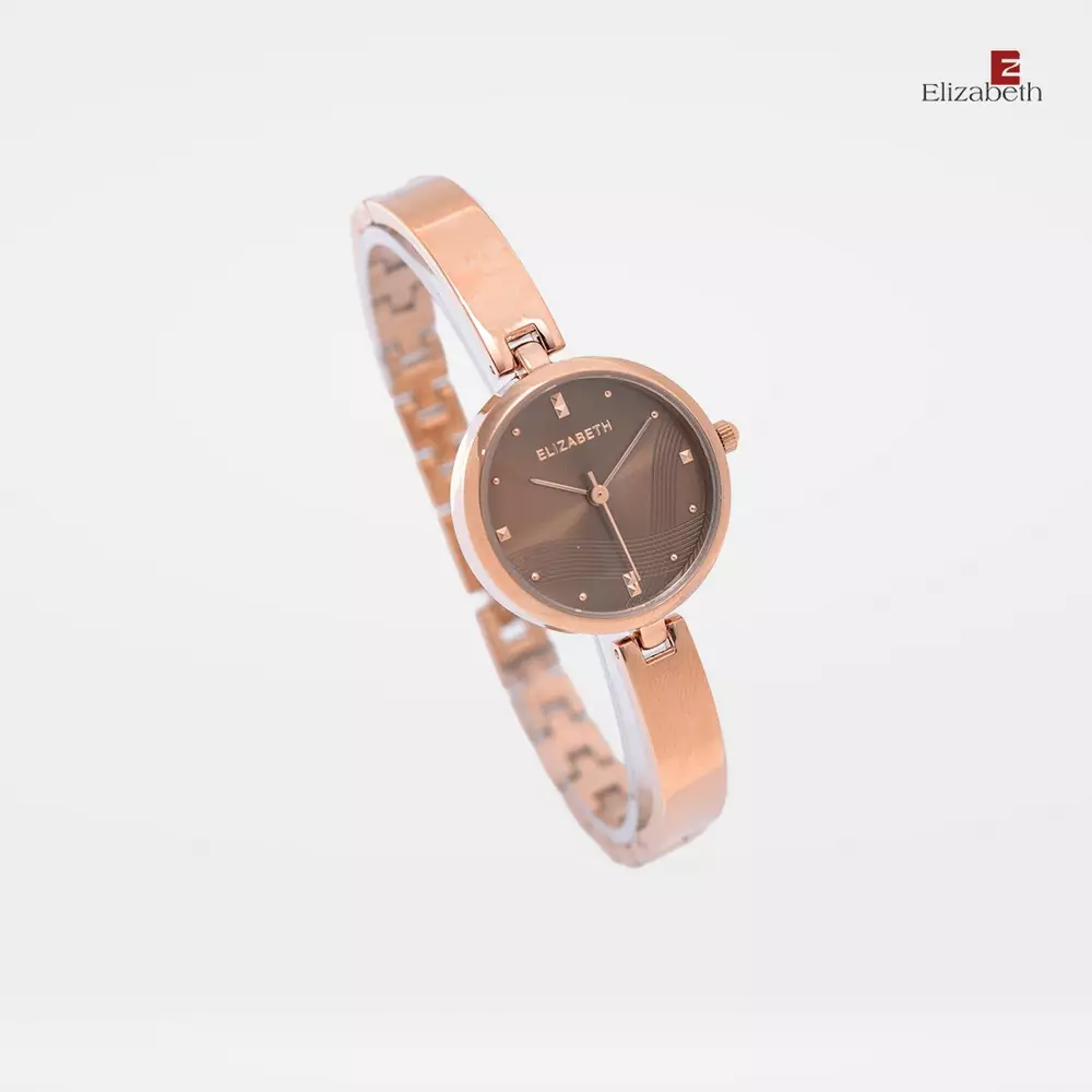 Jam Tangan Wanita - Elizabeth | Chain Strap 2203-0682 | Rose-Coffee