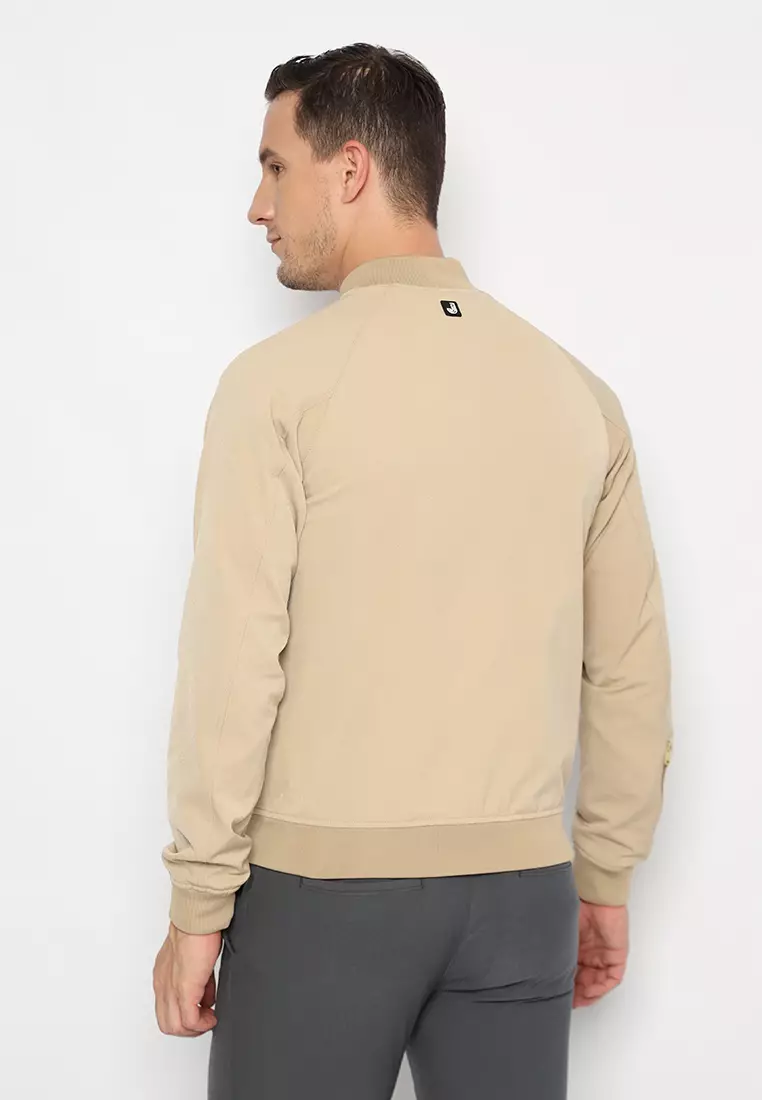 Jobb Olympius Jacket Pria Slim Fit Beige