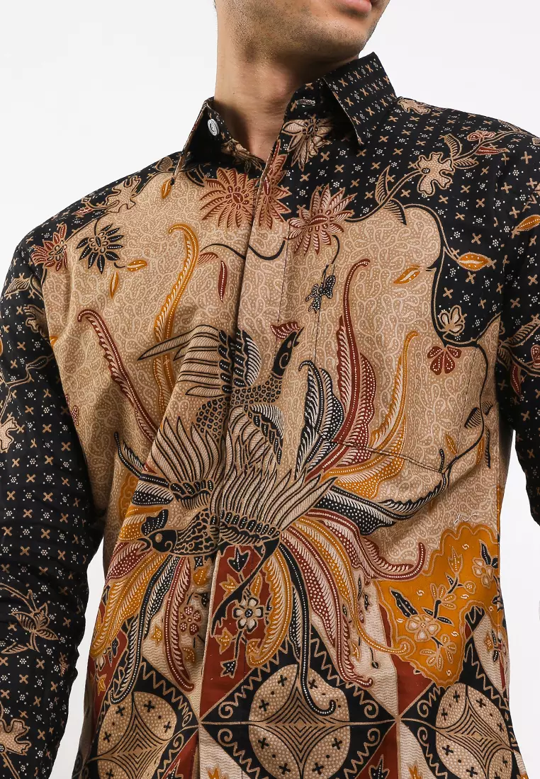 Laksha Kemeja Batik Exclusive Premium Pria Casual Modern Lengan Panjang