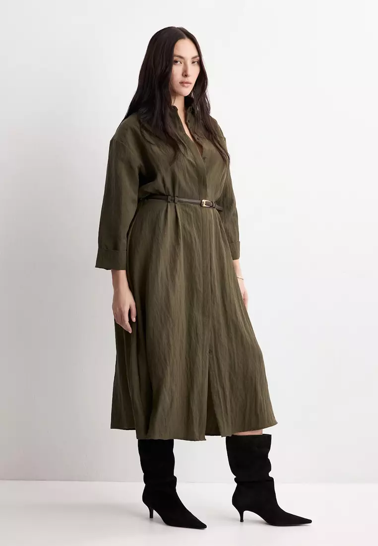 Belted Shirt Dress