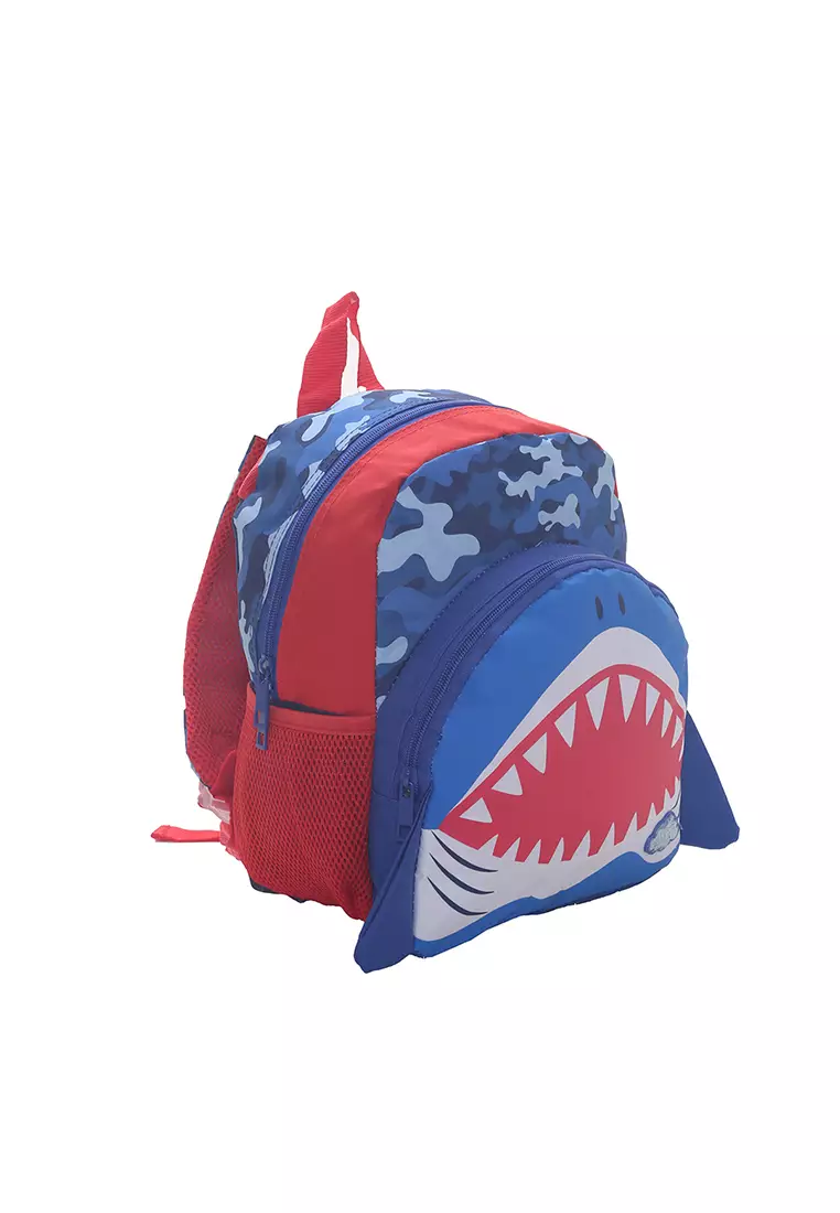 Tas Ransel Anak Motif Shark Ikan Hiu Kecil Biru 30x25 cm