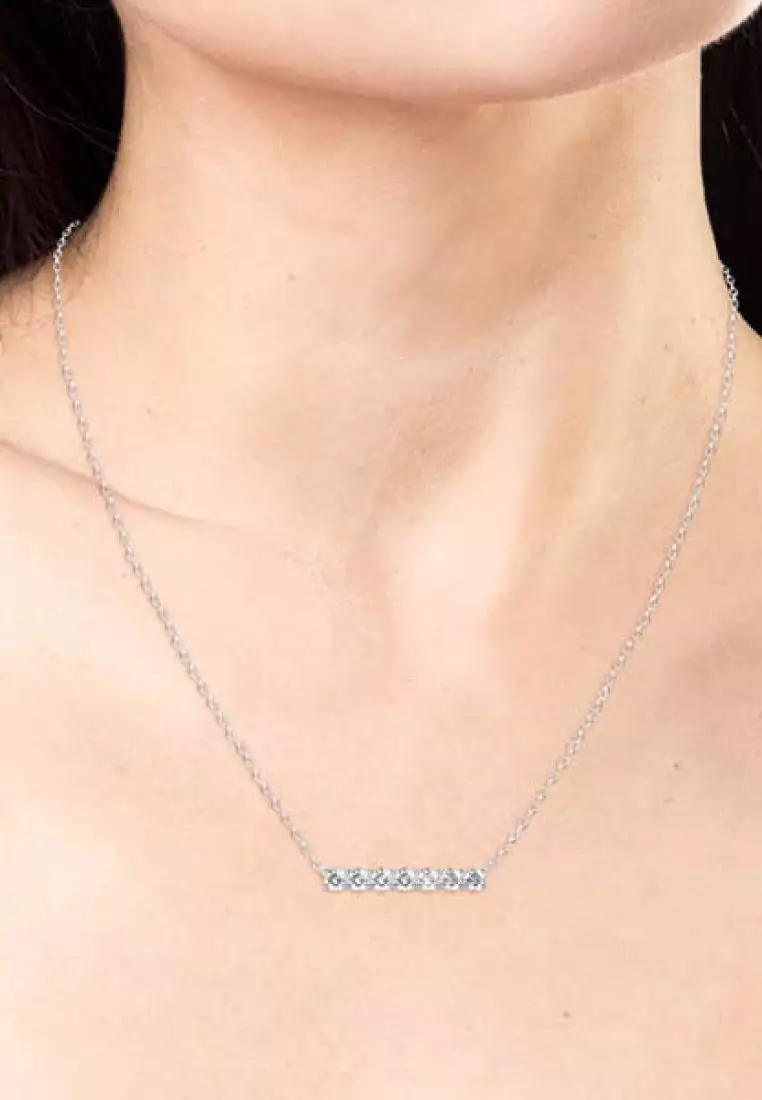 Myriad Birth Stone Pendant April Diamond WG - Kalung Crystal by Her Jewellery