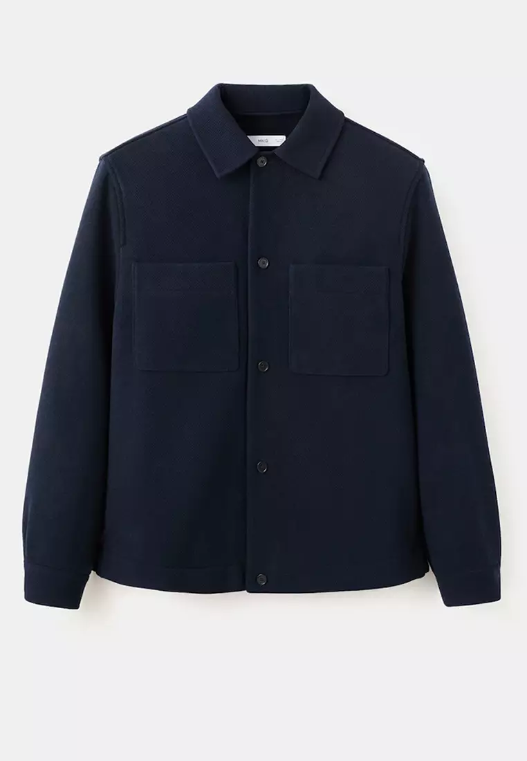 Wool-Blend Jacket with Pockets