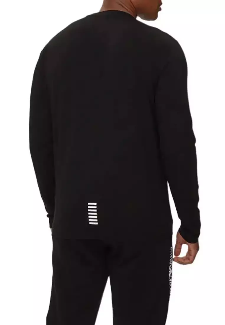 Men's Long Sleeve T-Shirt In Black 8NPT28 PJVQZ