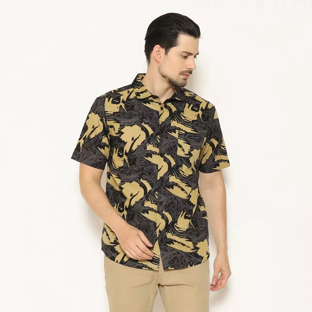 AMK Kemeja Pria Lengan Pendek SHP Basel S/S Black