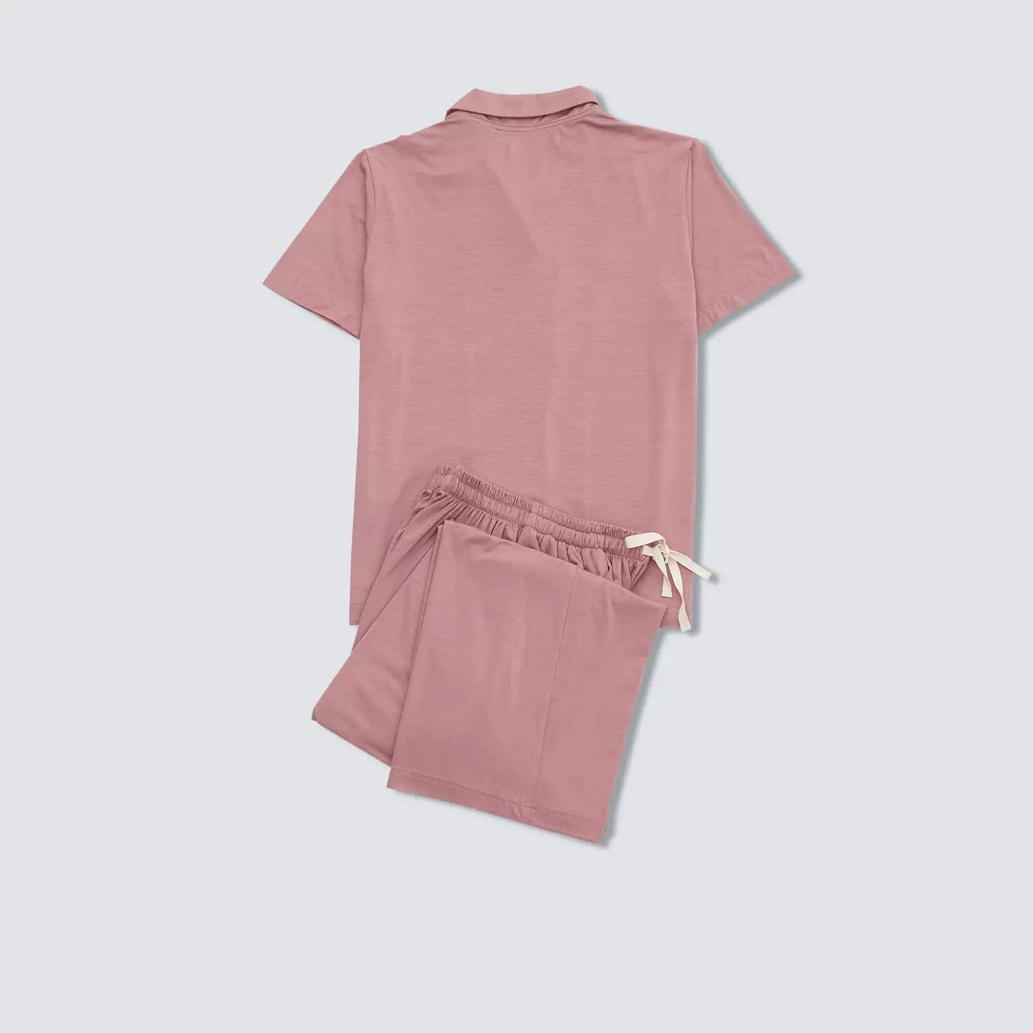 Piyama Set Wanita Lengan Pendek Ecovero | SARE Studio Sleepwear SUBI set in Blush