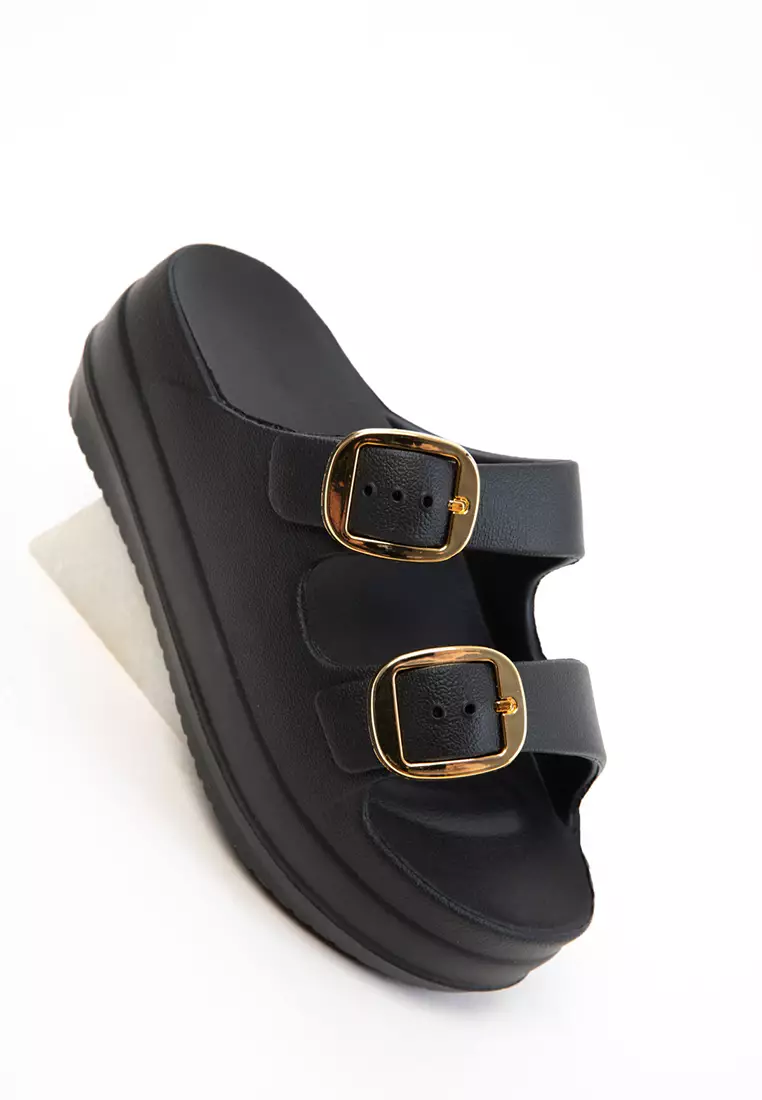Black Women's Slippers 20726