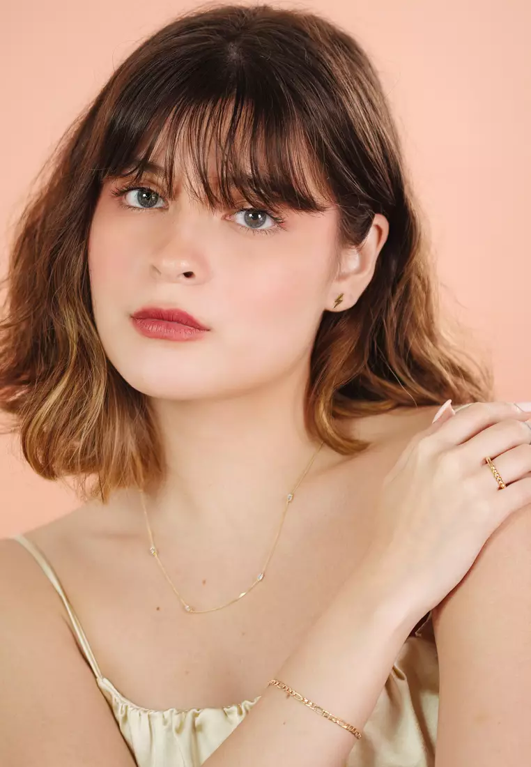 Figaro Chain Bracelet 14k Gold