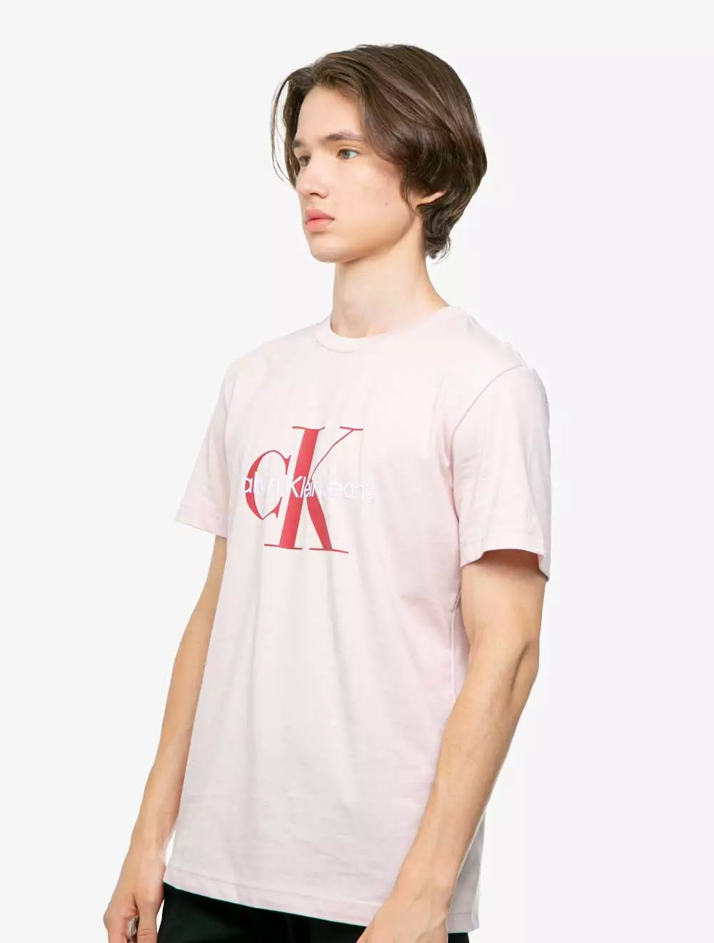 CALVIN KLEIN JEANS - MONOGRAM ORGANIC COTTON TEE - Pink - pink