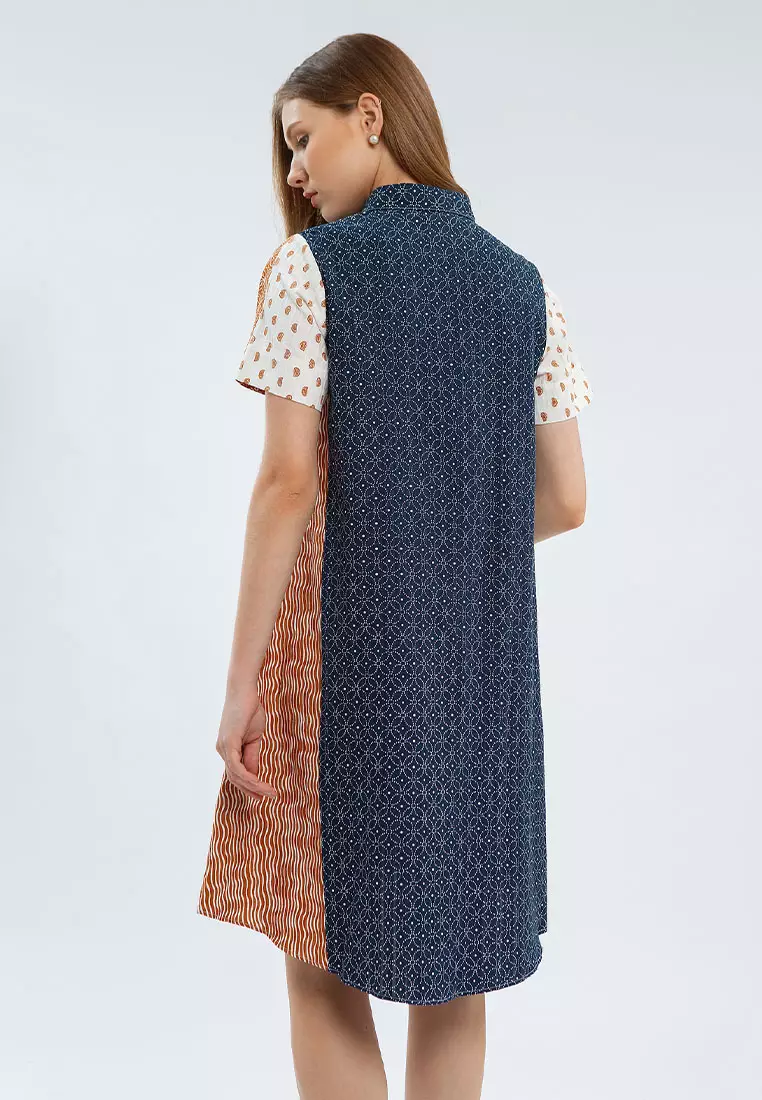 Minimal Nastira Dress Multi Color WARNA MULTI COLOR
