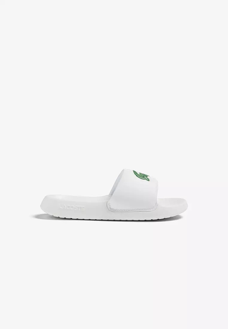 Womens white sale lacoste sliders