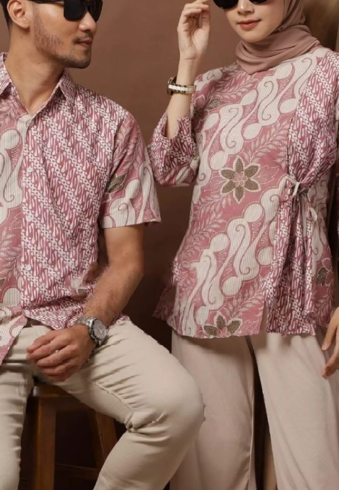 Blouse Batik Sumitra Pink Premium Elegant B.K