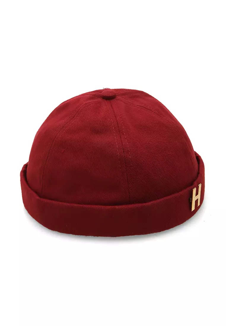 Kai Topi Peci Miki Hat Polos Pria Wanita Uniqe Design Material Cotton ORIGINAL - Maroon