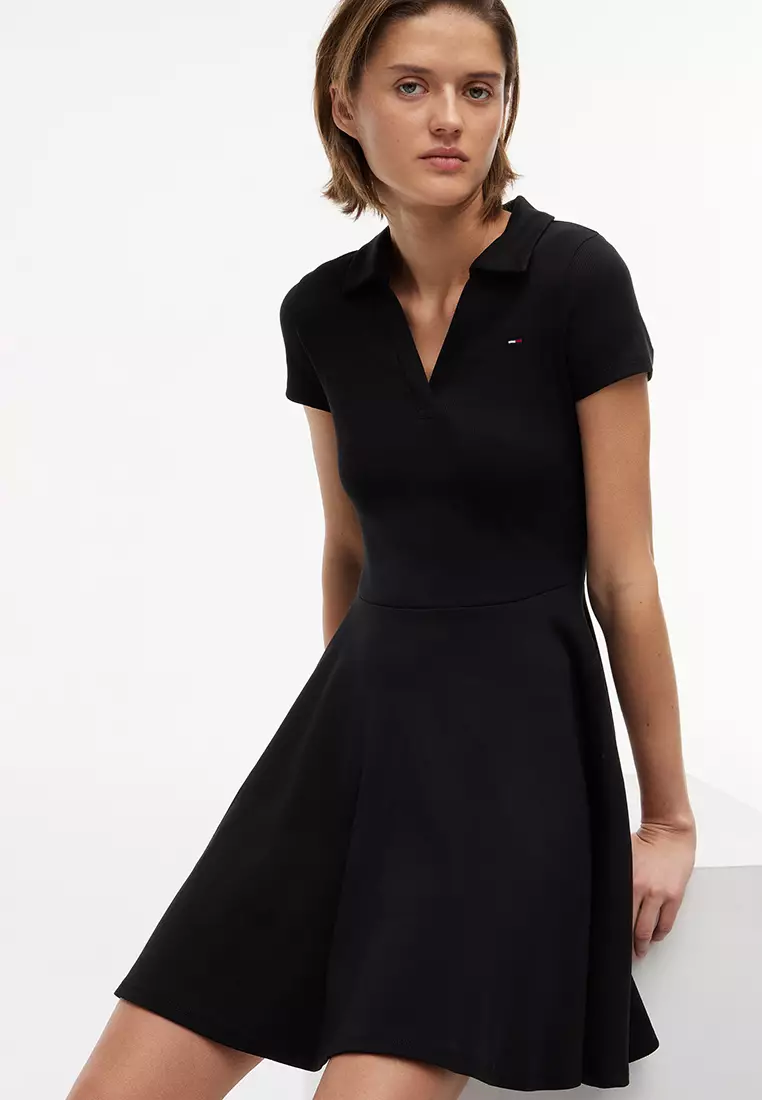 black dress tommy hilfiger Tommy Hilfiger Chiffon Flutter Sleeve Dress (Plus Size) at Von Maur