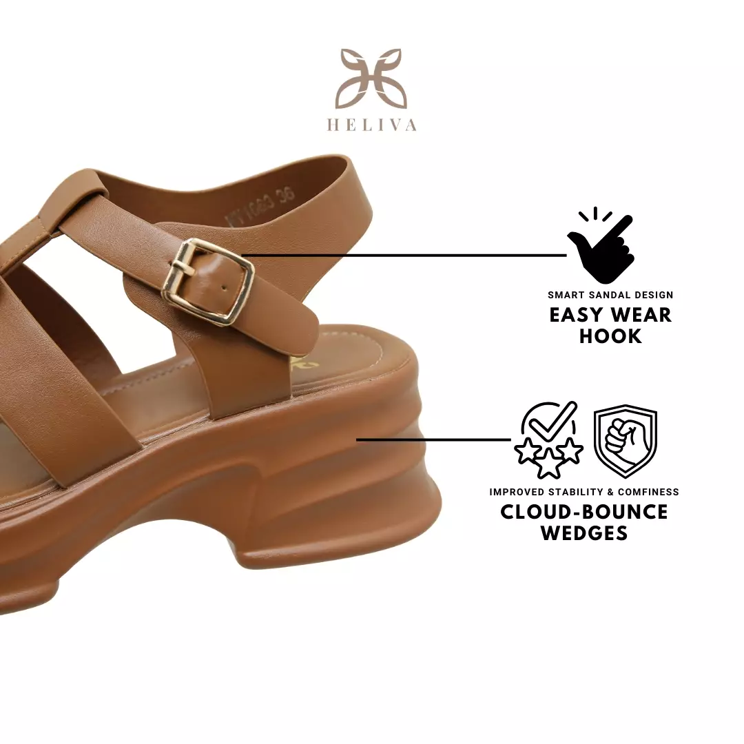 Heliva Pamela Platfrom Heels Rope Detailed Sol 6cm