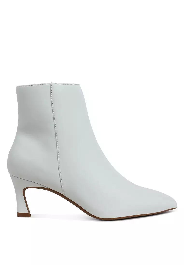 London Rag Faux Leather Ankle Boots in White