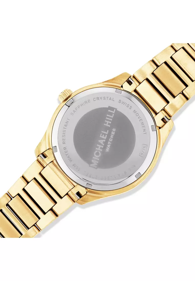 Buy Michael Hill Men's 0.60 Carat TW Diamond Quartz Yellow Gold Tone