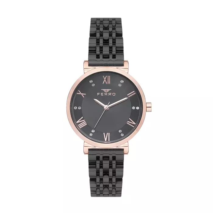 Jam Tangan Wanita Ferro F-21059A Stainless Steel Strap